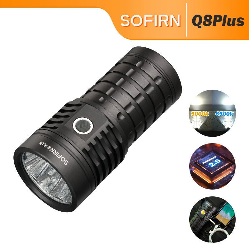 Sofirn Q8 Plus (EC06) ไฟฉาย LED 16000lm ชาร์จ USB C 21700 Anduril 2.0 พร้อม XHP50B