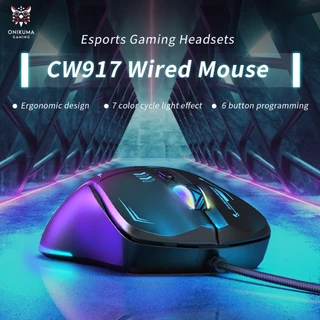 Onikuma CW917 เมาส์สําหรับเล่นเกมแบบมีสาย 2 ปี