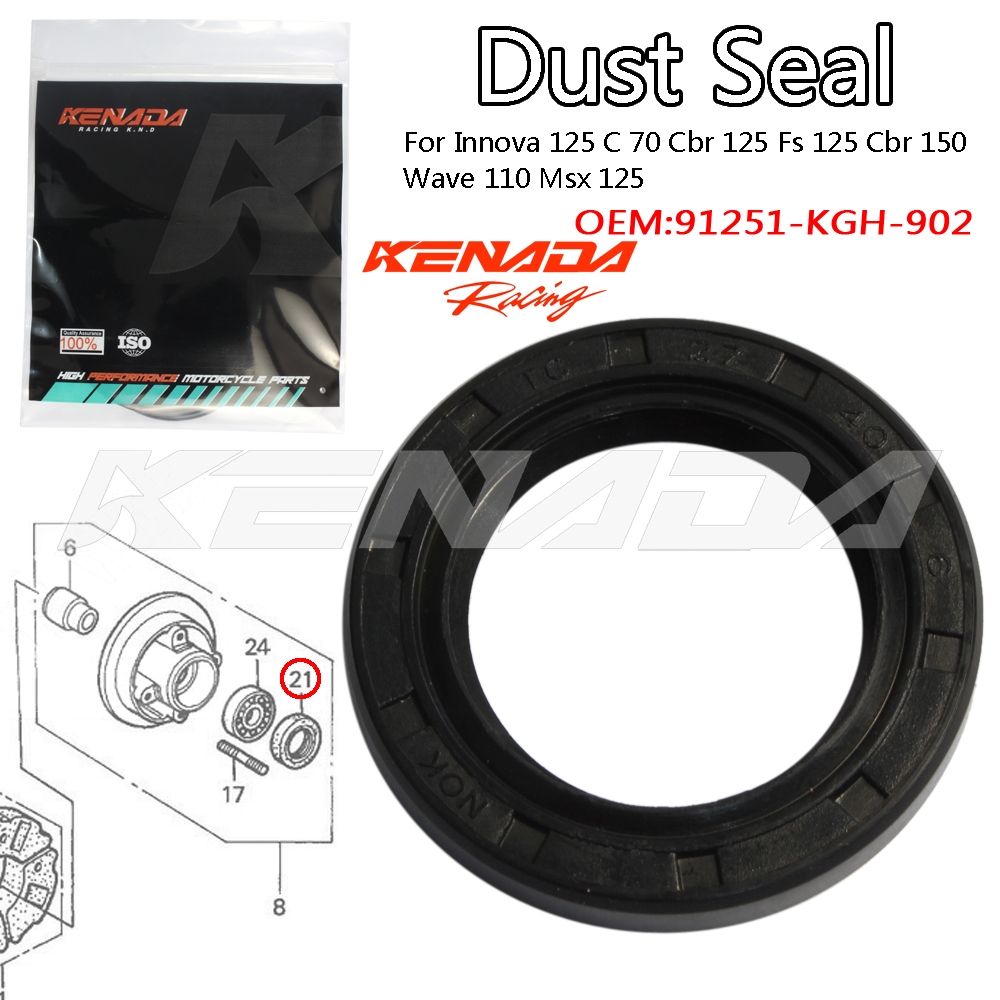 ซีลกันฝุ่นล้อหลังสําหรับ Innova 125 C 70 Cbr 125 Fs 125 Cbr 150 Wave 110 Msx 125