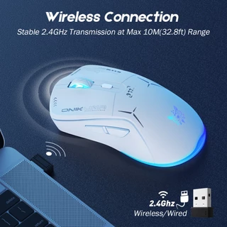 Onikuma CW917 เมาส์สําหรับเล่นเกมไร้สาย 2.4 เมาส์ไร้สาย