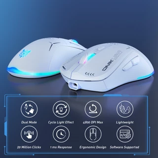 Onikuma CW917 เมาส์สําหรับเล่นเกมไร้สาย 2.4 เมาส์ไร้สาย