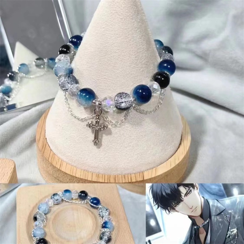 ใช่ คริสตัลลูกปัดสร้อยข้อมือข้ามปรับของขวัญวันหยุดผู้หญิงอุปกรณ์เครื่องประดับ