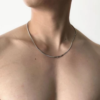 สร้อยคอผู้ชายและผู้หญิงสแตนเลสที่เรียบง่ายโซ่กระดูกงูย้อนยุคแฟชั่น