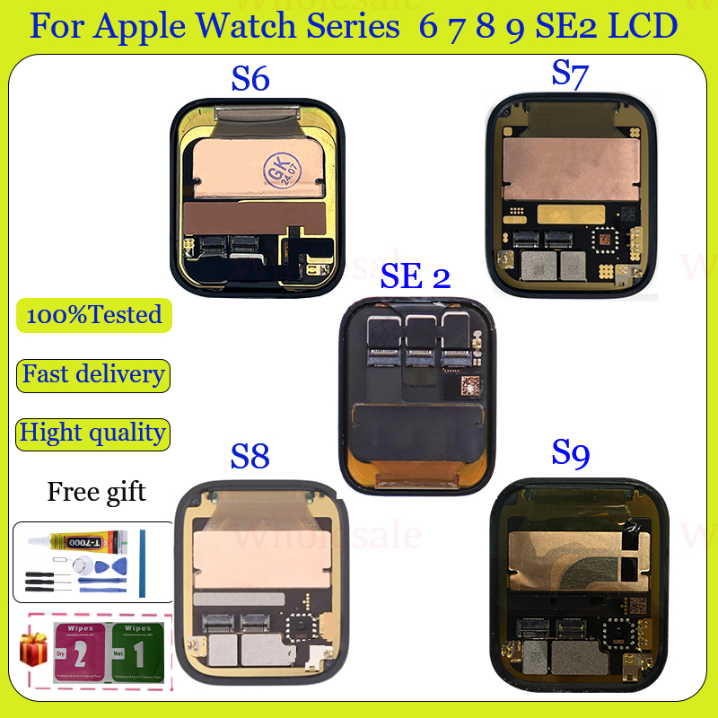 จอแสดงผล LCD สําหรับ Apple Watch Series 6 7 8 9 SE2 เปลี่ยน LCD หน้าจอสัมผัสสําหรับ iWatch Digitizer
