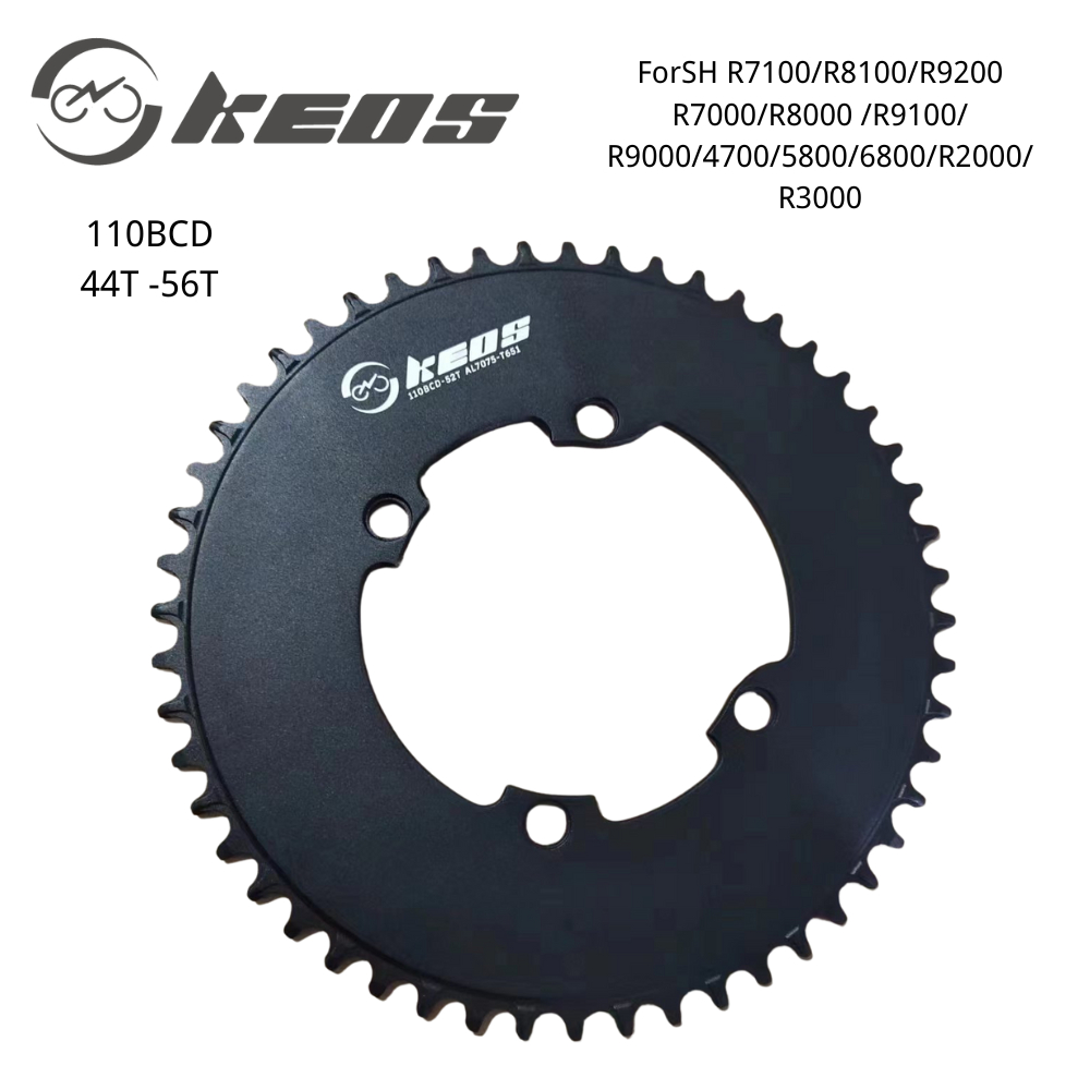 Kes 110BCD 4-Bolt High-end Closed Disc 44T-56T จักรยานเพลาข้อเหวี่ยงปิดดิสก์เหมาะสําหรับSHIMANO R7000 R8000 R9100