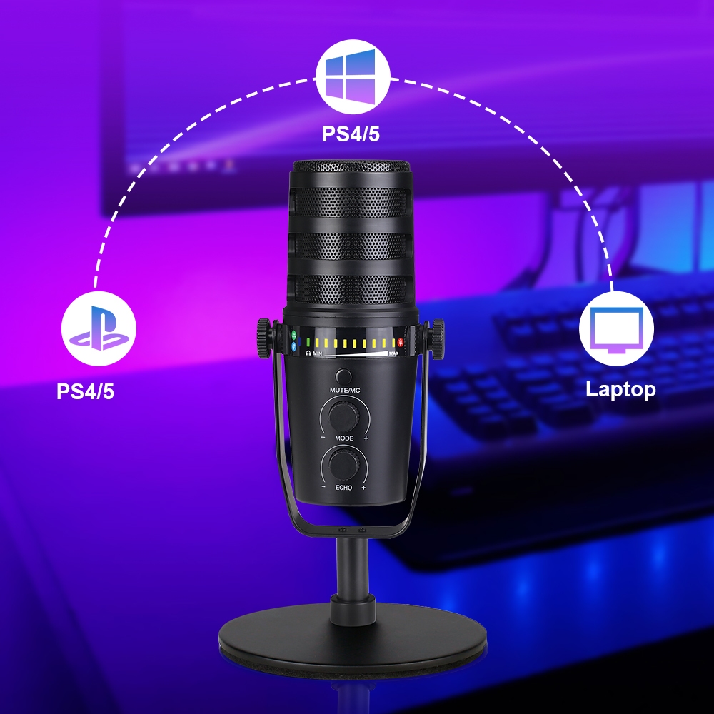 Zealsound Mu7 XLR ไมโครโฟนไดนามิก USB สําหรับการบันทึก Podcast PC สตรีมมิ่งไมโครโฟนสําหรับเล่นเกม