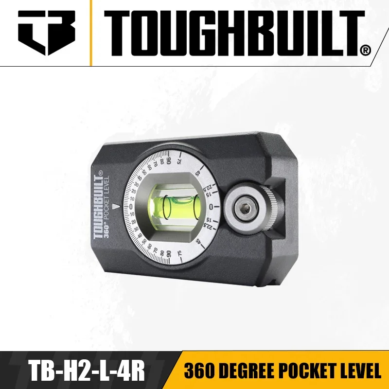 Toughbuilt TB-H2-L-4R 360 องศาระดับพ็อกเก็ตระดับแม่เหล็กอุปกรณ์เสริมเครื่องมือไฟฟ้า