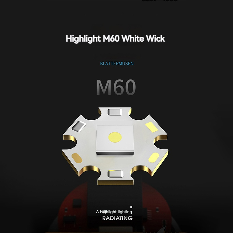 Smiling Shark SD5031 ไฟฉาย ขนาดเล็ก แบบพกพา Led M60 5000LM พร้อมคลิปโลหะแม่เหล็ก Type-C ไฟฉายชาร์จไฟ กันน้ํา เหมาะกับของขวัญ สําหรับหอพักนักเรียน กลางแจ้ง ไฟฉายถือ — صورة 3