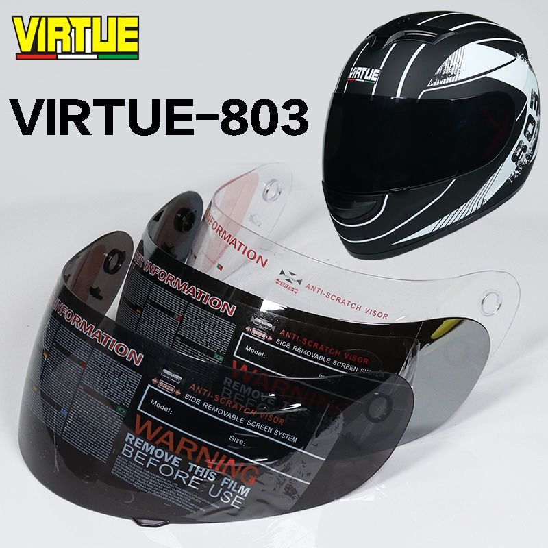 โล่หมวกกันน็อค แบบเต็มใบ สําหรับหมวกกันน็อคมอเตอร์ไซค์ แบบเต็มใบ virtue-803