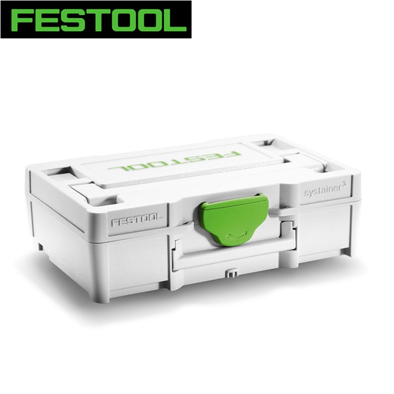 FESTOOL 205398 กล่องเครื่องมือขนาดเล็ก SYSTAINER XXS 33 เครื่องมืออุปกรณ์เสริมประณีตบรรจุกล่องสีเทา 