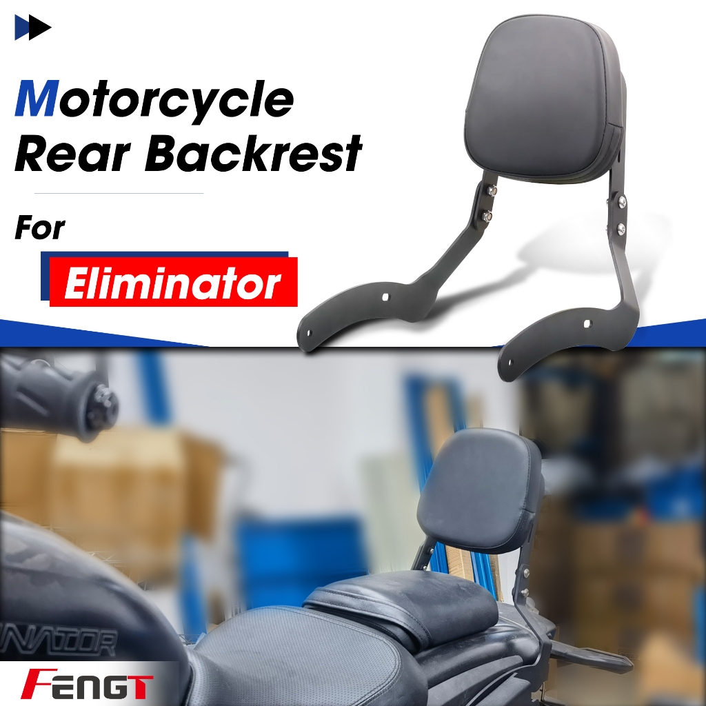 สําหรับ kawasaki Eliminator 500 2024 + SE 400 450 E400 E450 เครื่องกําจัดรถจักรยานยนต์ 500 ผู้โดยสารด้านหลังที่ถอดออกได้พนักพิง Sissy Bar พร้อมเบาะรองนั่ง Pad