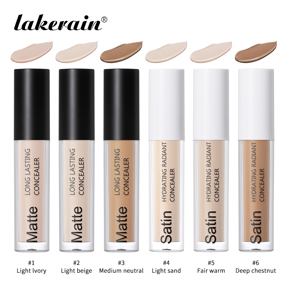 Lakerain Hydrating คอนซีลเลอร ์ Waterproof Liquid Foundation Full Coverage Long Lasting Face Scars Acne Dark Circles Cover