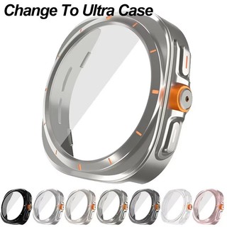 เคสซิลิโคนรวมทุกอย่างเข้ากันได้สําหรับ Samsung Galaxy Watch 7 6 40 มม.44 มม.อัพเกรด Galaxy Watch Ultra 47 มม.ตัวป้องกันหน้าจอ