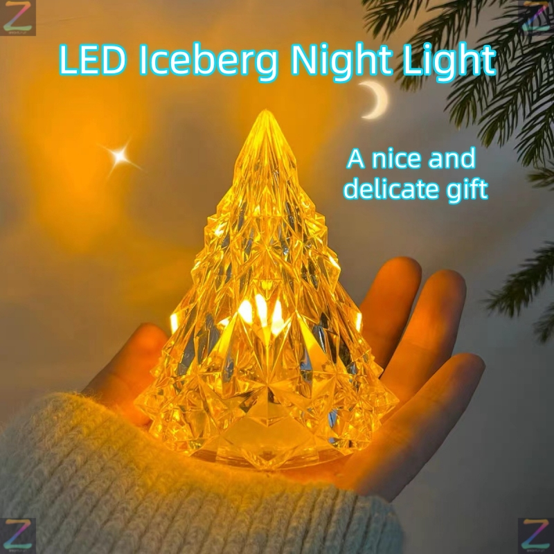 Led Iceberg Night Light คริสต์มาสประณีตตกแต่งข้างเตียง Ambiance ของขวัญ Light