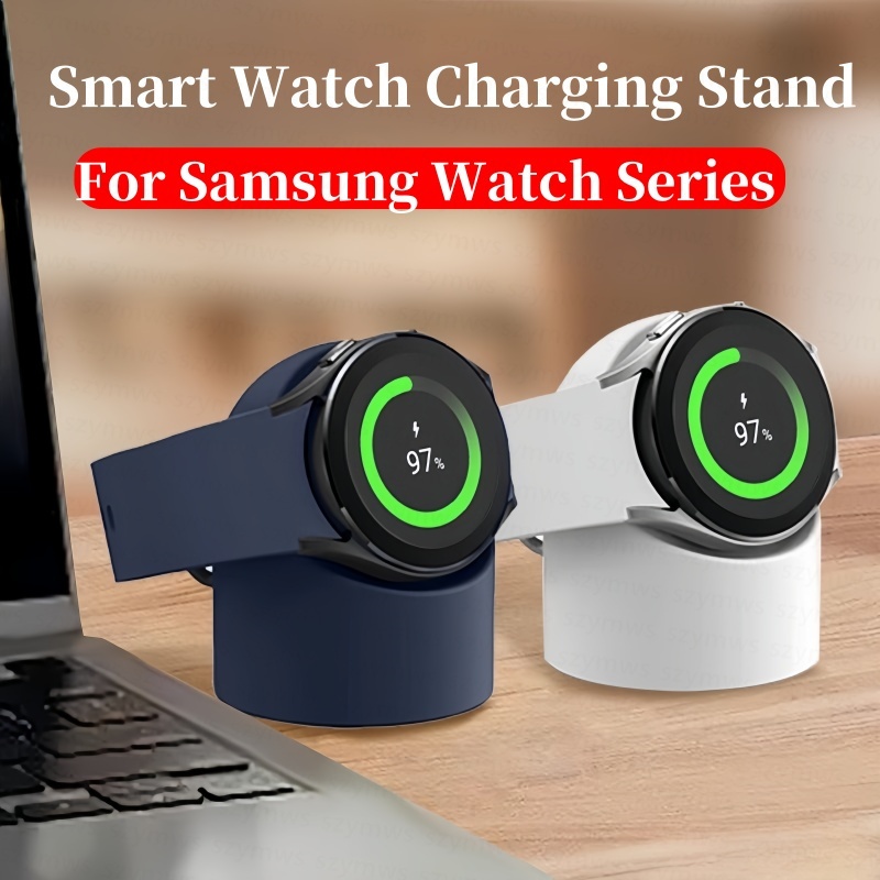 SAMSUNG ซัมซุง นาฬิกาแท่นชาร์จสําหรับ ซัมซุง กาแลคซี นาฬิกา 7 6 5 4 3 6 4 คลาสสิก 40 มม. 44 มม. 45 มม. แท่นชาร์จซิลิโคนเก็บที่นั่ง – โปรปัง