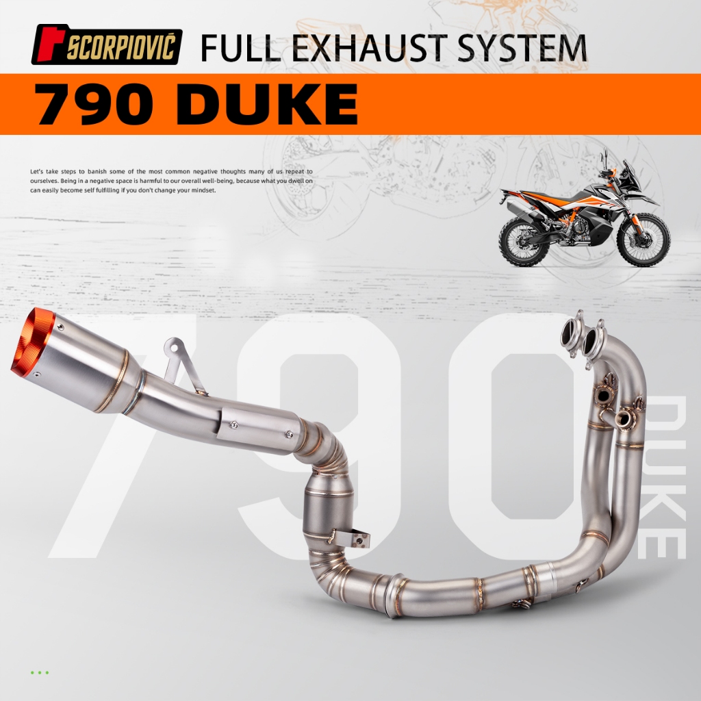 ระบบไอเสียเต็มรูปแบบสําหรับ KTM DUKE 790 Duke 890R KTM 790 Adventur R KTM790 R Rally 19 - 22 รถจักรย