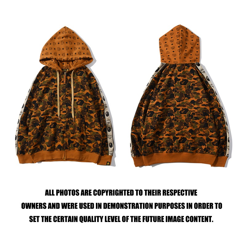 EERSHENSHI Bape เสื้อฮู้ดผู้ชายอินเทรนด์แบรนด์ Shark Head Joint เสื้อกันหนาวสำหรับผู้ชายและผู้หญิงสไตล์อิน