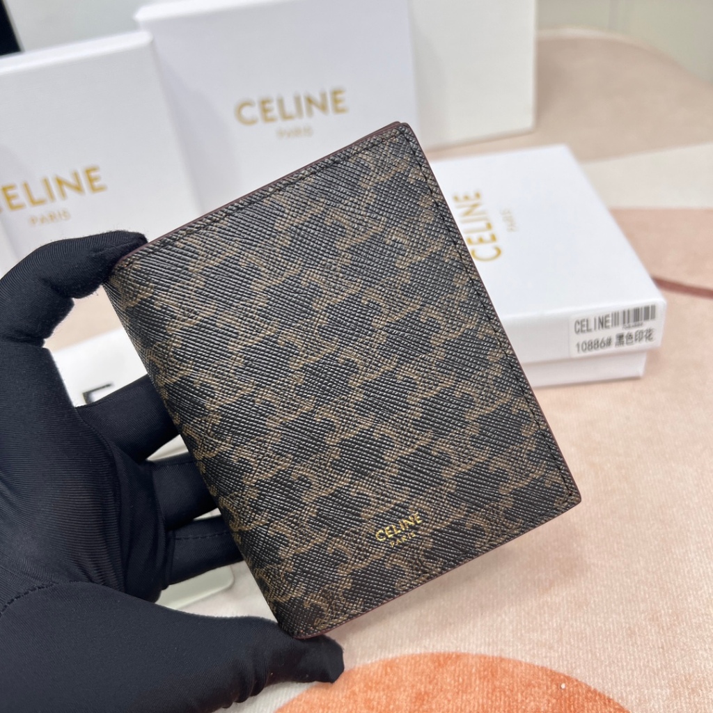 พร้อมส่ง ของแท้ 100% คุณภาพสูง CELIN * E กระเป๋าสตางค์ใบสั้นผู้หญิง