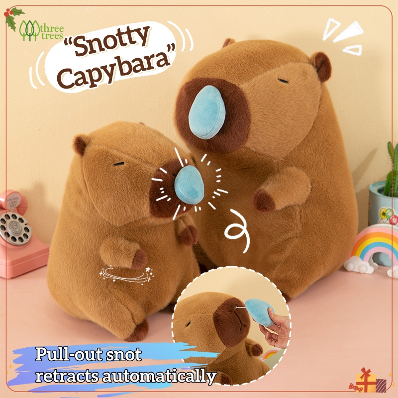 20 ซม./30 ซม.Snotty Capybara ของเล่นตุ๊กตาอัตโนมัติ Retractable Snot Ball - ของขวัญวันเกิดคริสต์มาสสําหรับเด็ก