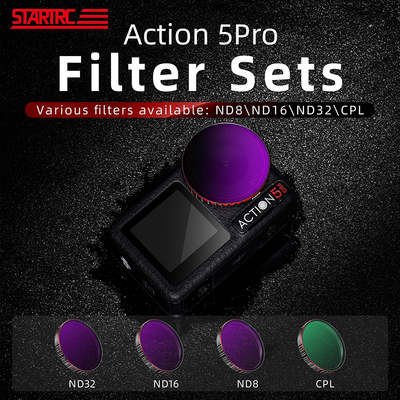 สําหรับ DJI Action 5 Pro Sport Camera ND Filter Set อุปกรณ์เสริมสําหรับกล้องกีฬา