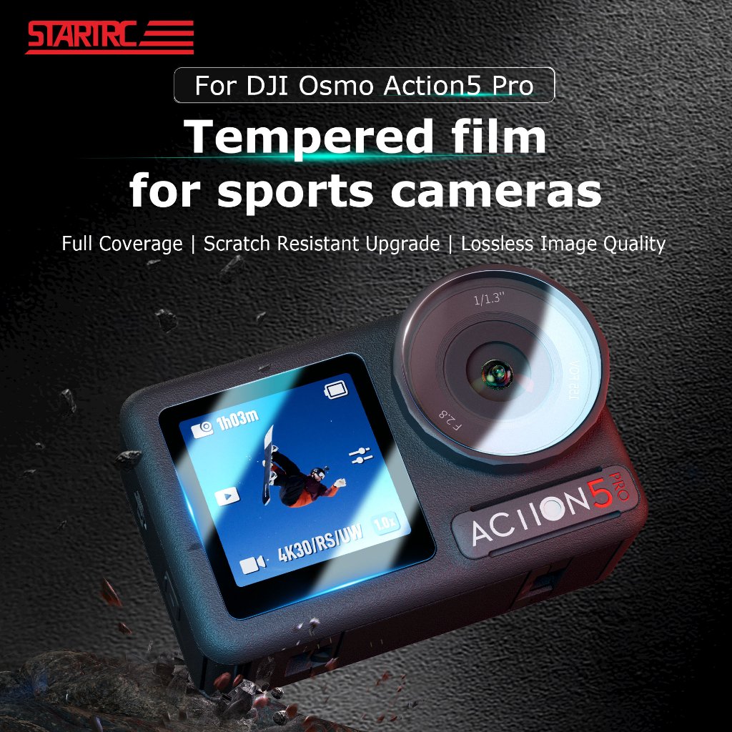 สําหรับ DJI Osmo Action 5 Pro ฟิล์มกล้องกีฬา HD Camera Tempered Film