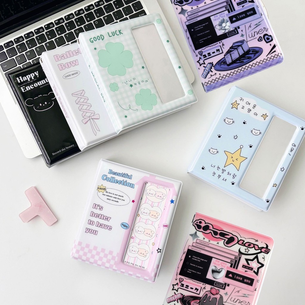 Ins Life Four Grid Card AlbumKpopการ์ดขนาดเล็กไอดอลPhoto Storage Bookอัลบั้ม16/20หน้าโปสการ์ดสะสมหนังสือ