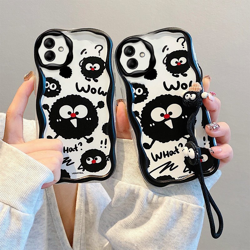 ซิลิโคนนุ่มกรณีการ์ตูนเคลือบกรณีสายคล้องมือโทรศัพท์มือถือ Graffiti กรณี Anti-drop กรณีเหมาะสําหรับ Samsung Galaxy A06/SM-A065F