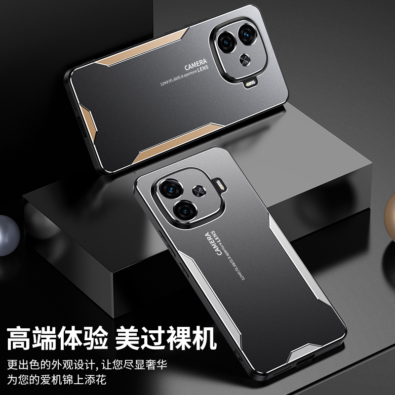 แฟชั่นโลหะเคสโทรศัพท์สําหรับ VIVO IQOO Z9 Turbo Plus Turbo + Z9X 5G กรณีอลูมิเนียมกลับแผ่นปลอกกล้องเลนส์ Protector กันกระแทกฝาครอบ