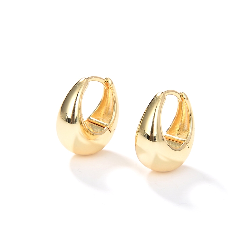 ต่างหูรูปไข่สไตล์ยุโรปและอเมริกาสําหรับผู้หญิงอารมณ์ที่เรียบง่ายและทันสมัยออกแบบเฉพาะกลุ่มกลุ่มหูหัวเข็มขัด - รูปที่ 5