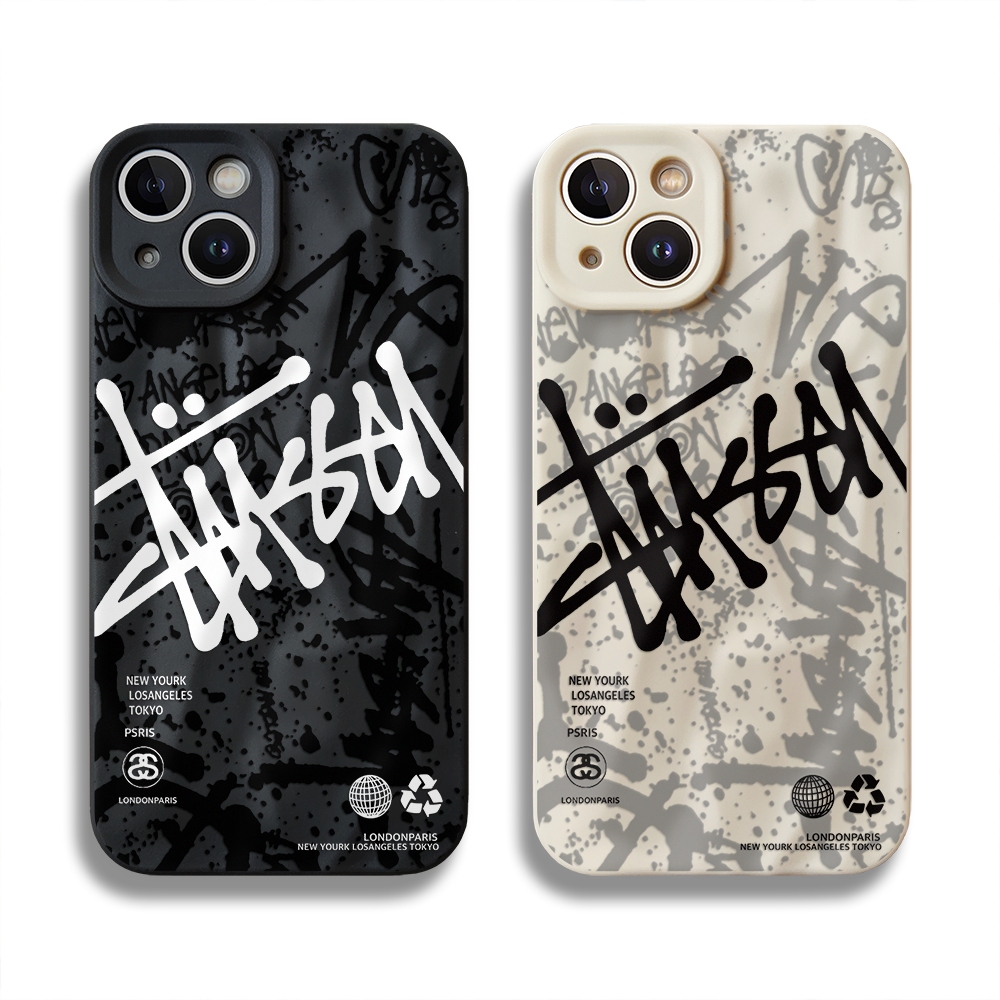 เคส iPhone สําหรับ 16 / 15 / 14 / 13 / 12 / 11 Promax Crease Texture เทรนด์ใหม่ปลอกอ่อนสําหรับ iPhone 7 / 8 Plus / X / XR / Xs Max Cover