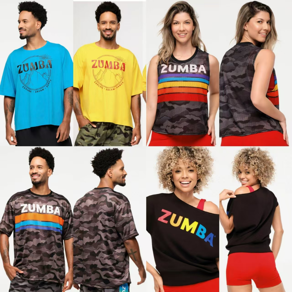 Zw ZUMBA ZUMBA Dance กีฬาฟิตเนส 2024 ฤดูใบไม้ร่วง Quick-Drying ยืดสุทธิเสื้อกั๊กครึ่งแขนขนาดใหญ่ Neckline Top ผู้ชายผู้หญิงสไตล์