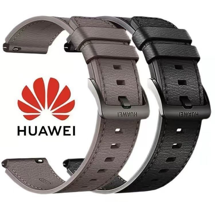 สายหนังแท้ 22 มม. สำหรับ Huawei GT2e gt3 GT4 gt5 watch4 gt3Pro สายคล้องคอ 46 มม. Glory Magic2 สายรัดข้อมือธุรกิจ