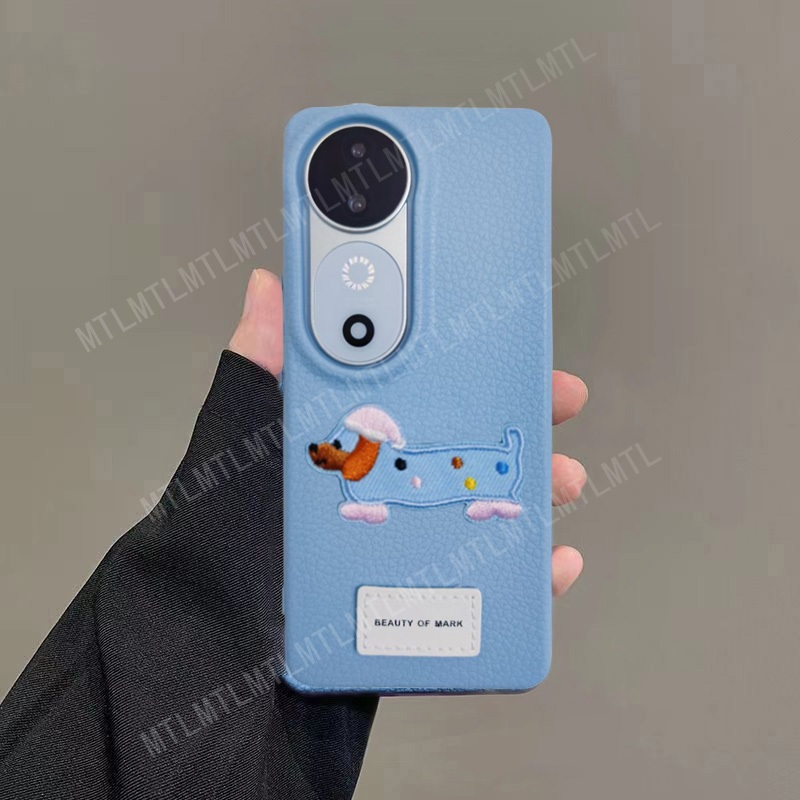 สําหรับ Vivo V40 V30 5G กรณี Vivo V40 V30 Pro Dachshund เย็บปักถักร้อยเคสโทรศัพท์ใหม่นุ่มสาว