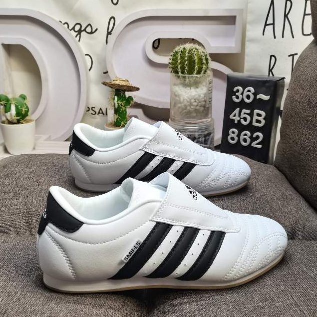New Taekwondo Low "White Black" Low Top Classic Retro Thin Bottom Casual Sports Comfort Training Running Shoes