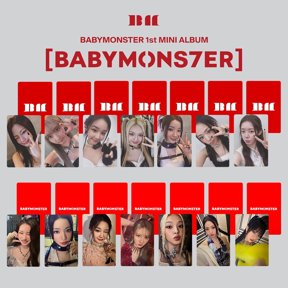 Babymonster ขนาดเล็กการ์ด VCE postcard RUKA RORA PHARITA HARAM AHYEON