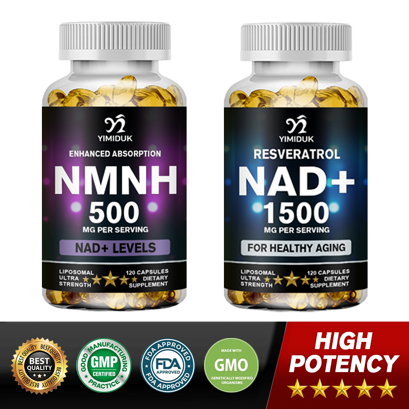 NMNH (NMN Supplement รุ่นที่ปรับปรุงแล้ว) (ไดไฮโดรนิโคตินาไมด์ โมโนนิวคลีโอไทด์) 500mg แต่ละ, 120 แคปซูล NAD Supplement to Boost NAD+ช่วยการชะลอวัยในระดับเซลล์