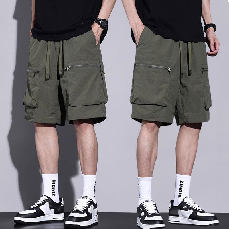 กางเกงขาสั้นชาย ฤดูร้อนแฟชั่นสไตล์ลําลองอเนกประสงค์หลายกระเป๋ากางเกงคาร์โก้กางเกงขาสั้นผู้ชาย