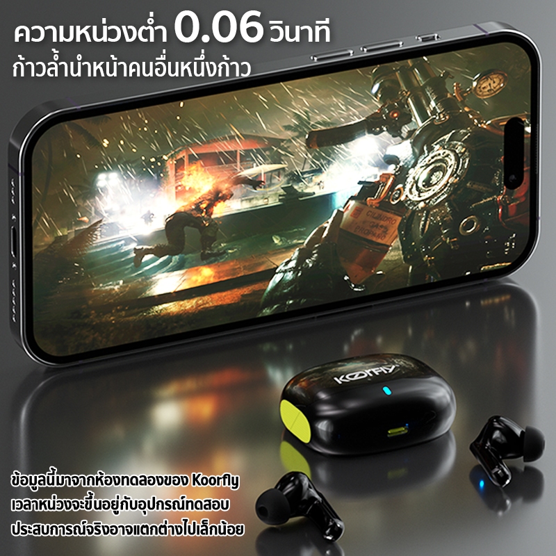KOORFLY EP800 หูฟัง TWS หูฟังบลูทูธไร้สาย  Bluetooth 5.4 บลูทูธ -42DB ลดเสียงรบกวน ANC  แบตเตอรี่ 30ชม. IPX7กันน้ำ HiFi HD Call พร้อมไมโครโฟน หูฟังเล่นเกม