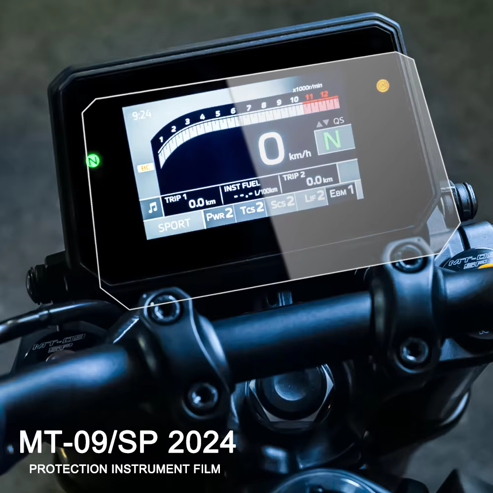 2024 MT09 ใหม่อุปกรณ์เสริมรถจักรยานยนต์ Scratch Cluster หน้าจอแดชบอร์ดป้องกันเครื่องมือฟิล์มสําหรับ Yamaha MT-09 MT 09SP