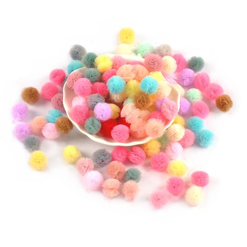 50 ชิ้น 15/21 มม.Multicolor Soft Pompoms ลูก Fluffy สําหรับตกแต่งบ้าน DIY Craft Handmade อุปกรณ์ผ้า CP3776