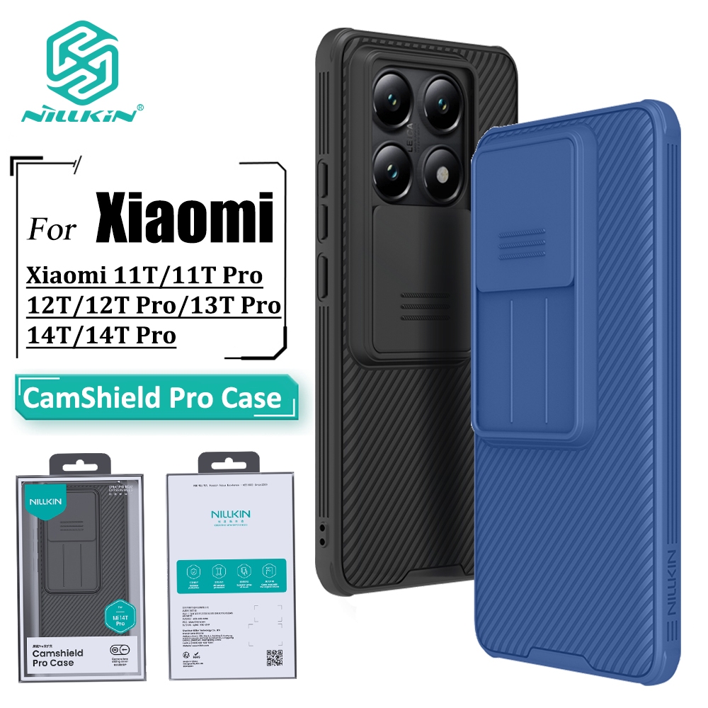 Nillkin CamShield Pro กรณี Xiaomi 14T Pro 13T Pro 12T Pro 11T Pro เคสโทรศัพท์กล้อง Slider ป้องกันหรูหรา TPU + PC กันกระแทกปกหลัง