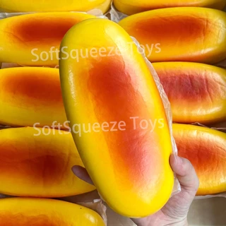 สกุชชี่ 1 ชิ้น ​​ แท่งชีสจําลองขนาดใหญ่ของเล่นเด้งช้า