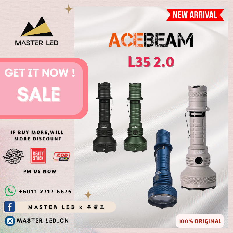 ไฟฉายที่สมบูรณ์แบบ L35 2.0 ไฟฉาย CREE XHP70.3