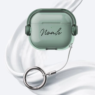 ใหม่สร้างสรรค์ชื่อที่กําหนดเองฝาครอบป้องกันโปร่งใส AirPods Pro 3 กรณี airpods 4 airpods Pro 2 เคสป้องกันป้องกันการล่มสลาย 3 ปลอก 2