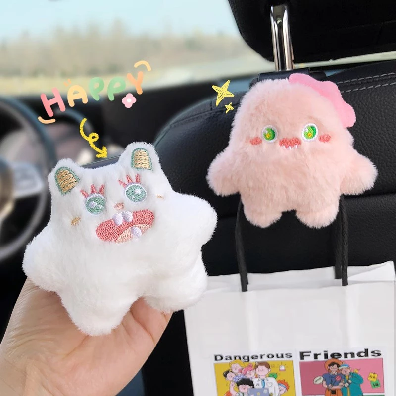 Little Monster New Car Seat Back Hook Vehicle Headrest Organizer Storage Hanger Hooks Car Accessories