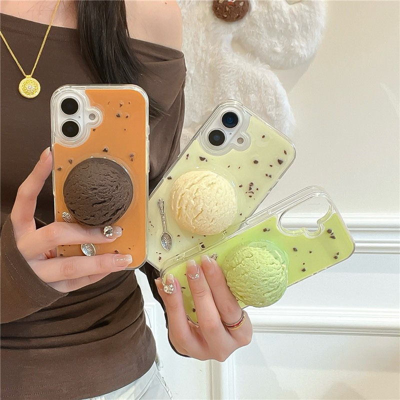 Iphone 16 pro max 15 pro max เคสโทรศัพท์วัสดุกาวลายช็อคโกแลตไอศกรีม