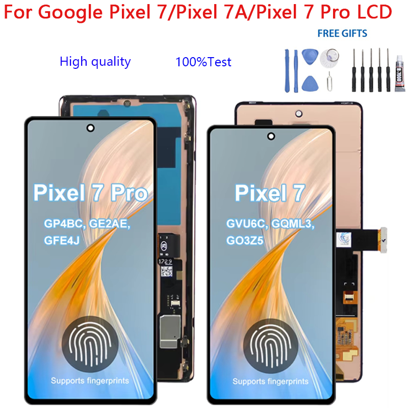 Oled/original 100% ทดสอบ Super LCD สําหรับ Google Pixel 7 พิกเซล 7A สําหรับ Google Pixel 7 Pro 7 Pro LTPO หน้าจอ LCD Touch Digitizer