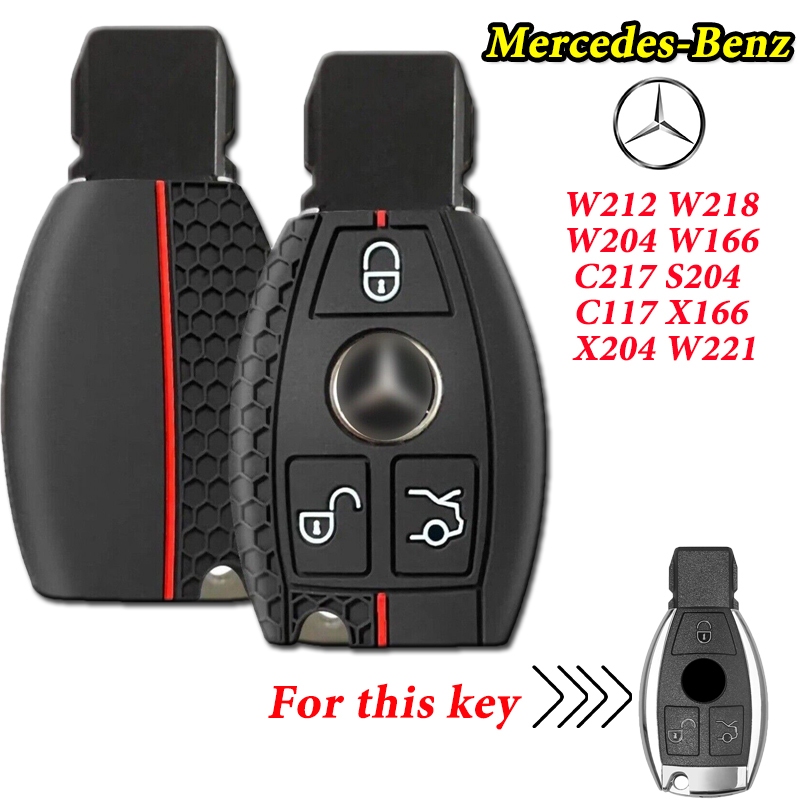 ซิลิโคนรถ Remote Key สําหรับ Mercedes-Benz W212 W218 W204 W166 C217 S204 C117 X166 Fob Shell Protector ผู้ถืออุปกรณ์เสริม