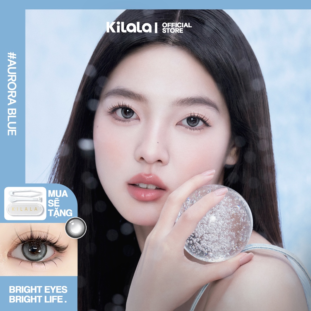 Kilala คอนแทคเลนส์ คอนแทคเลนส์สีรายวัน DIA 14.2mm ขยายม่านตา ทำให้ดวงตาดูสดใส (10 ชิ้น 5 คู่)