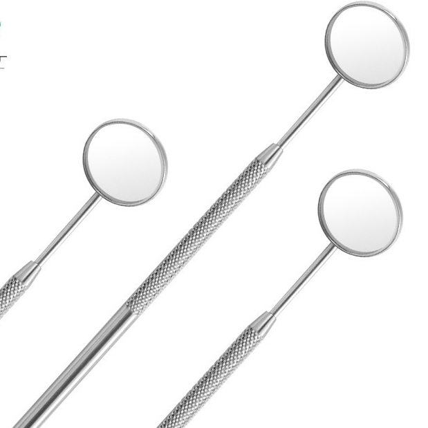 สเตนเลส กระจกตรวจสอบขนตา กระจกทันตกรรม เครื่องมือปาก กระจกสอบปาก อุปกรณ์ช่วยขนตา า 1 ชิ้น